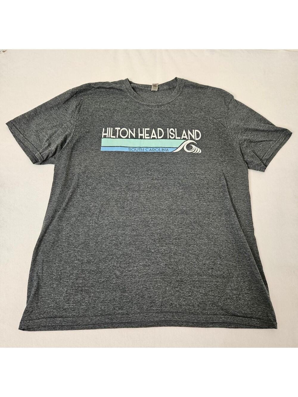 Hilton Head Island TShirt Mens XXL Gray South Carolina Beach Vacation Graphic